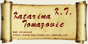 Katarina Tomazović vizit kartica